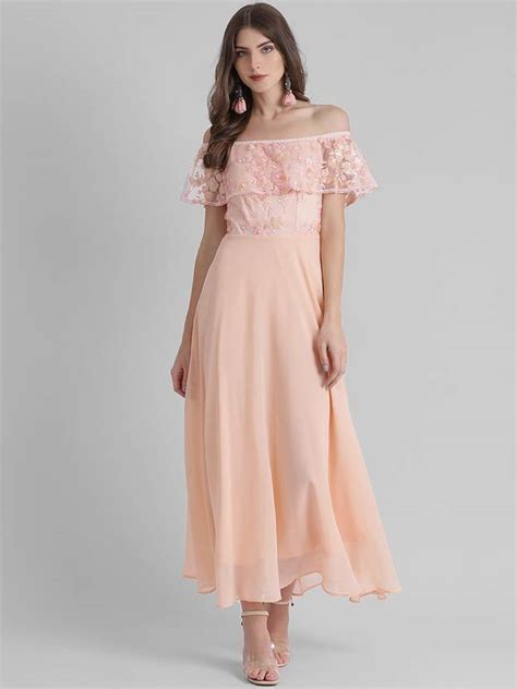 Zink London Women Maxi Pink Dress - Buy Zink London Women Maxi Pink ...