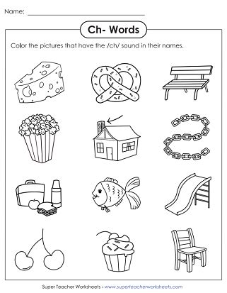 1. Ch worksheets: Fun Activities for Teaching the 'Ch' Sound
