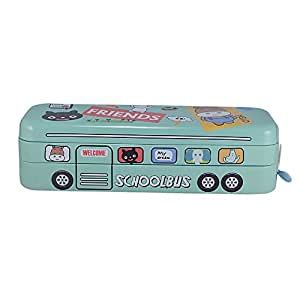 Saamarth Impex Cartoon Bus Design 2 Compartment Green Color Metal Toy ...