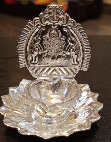 SET OF 100 LOTUS GERMAN SILVER KAMAKSHI DEEPAM -SGWLD001 – www.soosi.co.in