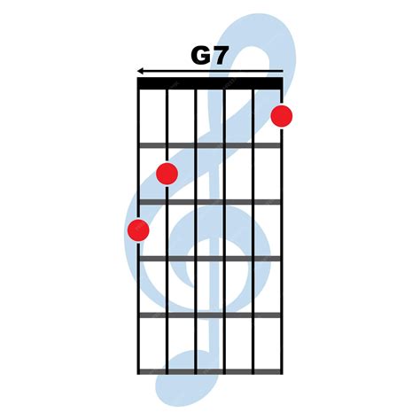 Premium Vector | G7 guitar chord icon