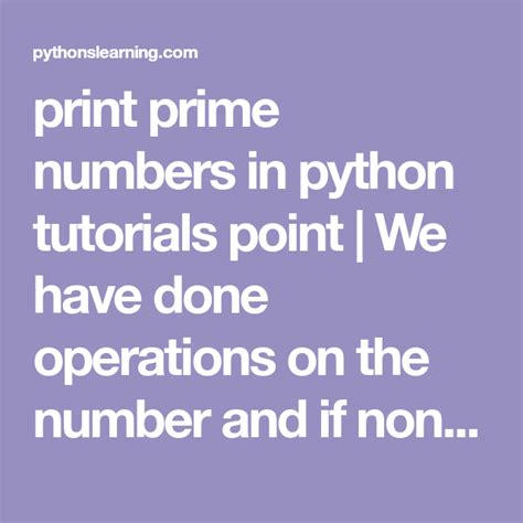 Image result for How to Print All Prime Numbers and How It Works in Python