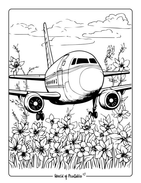 Printable Kids Coloring Pages Airplane