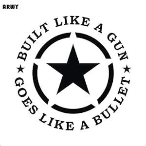 ARWY car sticker Gun Star Logo Bullet Sticker- Classic 350 Bike,Chaise ...