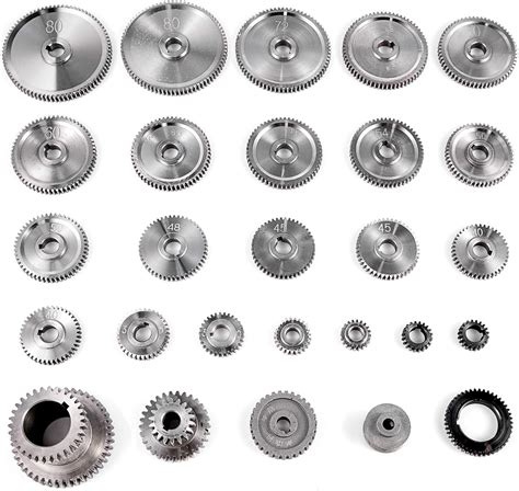 Buy VEVOR 27PCS Metal Lathe Gears, Precise Mini Lathe Replacement Gears ...