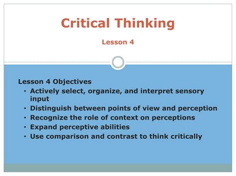 Image result for Critical Thinking Lesson