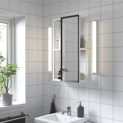 ENHET mirror cabinet, white, 40x17x75 cm (153/4x63/4x291/2") - IKEA