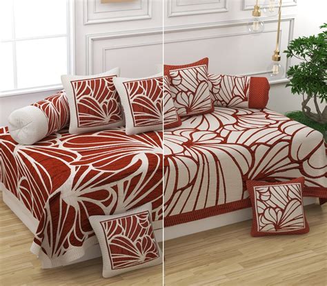 Buy 8 Piece Cotton Diwan Set For Living Room| Amoha Decor