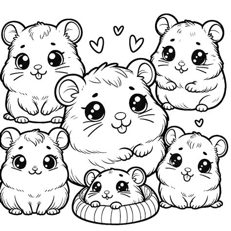 Hamster Coloring Pages 32 - Coloring Pages Gem