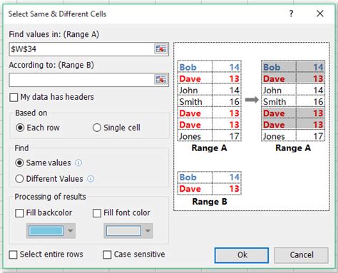 Image result for Excel Comparing Columns for Differences Using Ranges