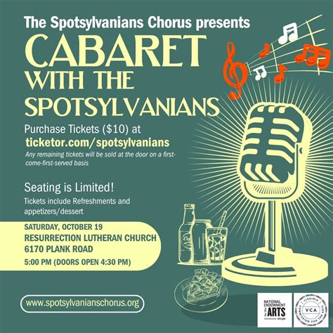 Cabaret with the Spotsylvanians, Resurrection Lutheran Church ...