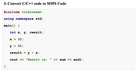Image result for How to Convert C Code to MIPS Code with Array