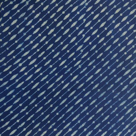 Pre-cut 0.80 meter Pure Cotton Akola Indigo With Diagonal Pattern Line ...