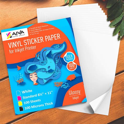 Printable Vinyl Sticker Paper - Waterproof Decal Paper for Inkjet ...