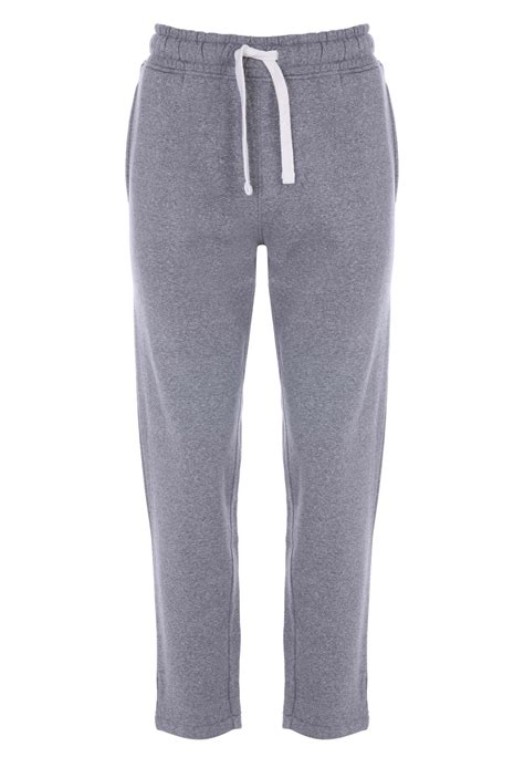 Mens Grey Plain Straight Leg Joggers | Peacocks