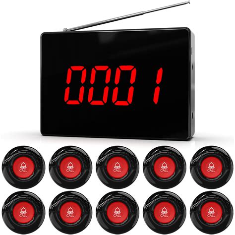 Amazon.co.jp: CallToU ワイヤレス呼び出しベル 飲食店 業務用スタッフ呼び出しベル ワイヤレスチャイム お客様のスタッフ ...