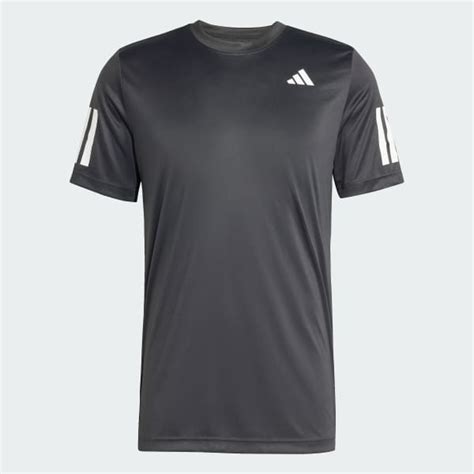 adidas Club Tennis Climacool 3-Stripes Tee - Black | Free Shipping with ...