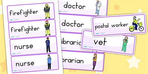 People Who Help Us Word Cards