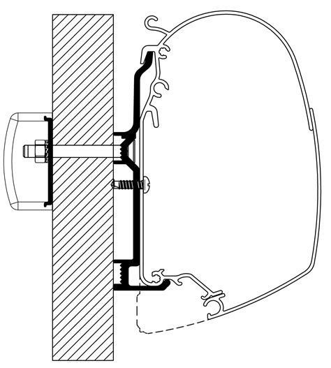 Thule awning adapter Bürstner 2017 wall mounting - Berger Camping
