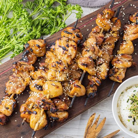 Easy Teriyaki Chicken Skewers - Feeding Your Fam
