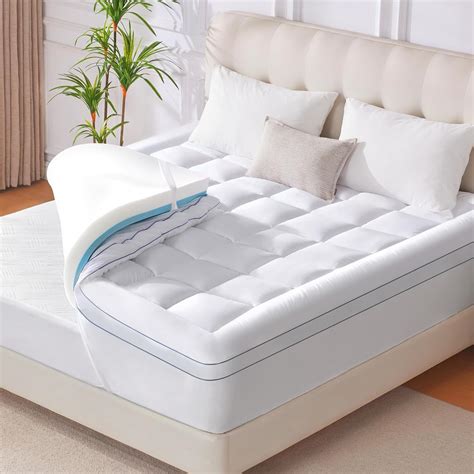 Amazon.com: Eiayeebil King Memory Foam Mattress Topper, 4 Inch Dual ...