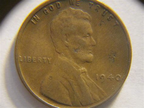 1940 P Lincoln Wheat Penny with small lamination errors - For Sale, Buy ...