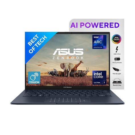 ASUS Zenbook 14, Intel Core Ultra 7, 14" 3K OLED 16:10 120 Hz, Thin ...