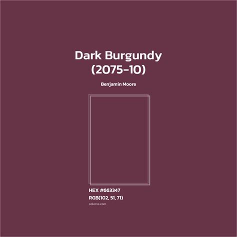 Dark Burgundy (2075-10) Complementary or Opposite Color Name and Code ...