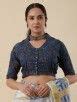Buy Blue Ajrakh Printed Cotton Blouse | TWTMAY0722/TWT63MAY | The loom
