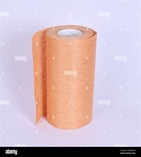 Brown Tissue Paper Roll over White Background Stock Photo - Alamy