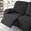HOKIPO 8-Pieces Elastic Stretchable Recliner Sofa Cover 3 Seater Fully ...