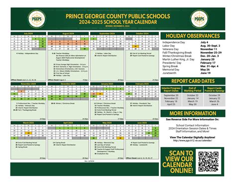 2024-25 School Year Calendar - Prince George County Public Schools