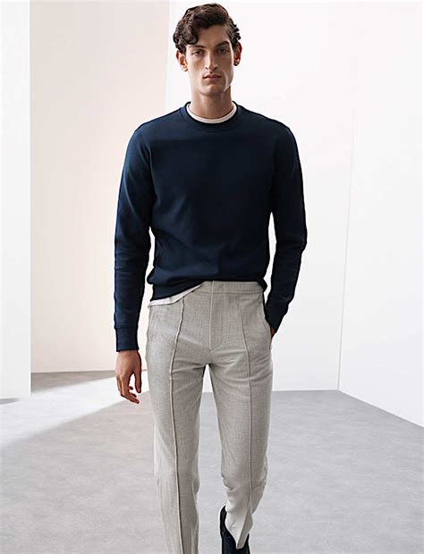 Buy Seersucker Trousers at Marks & Spencer