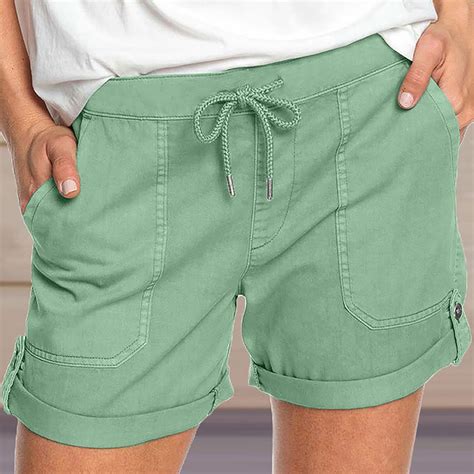 CALAFEBILA Cargo Shorts for Women Plus Size Drawstring Casual Plus Size ...