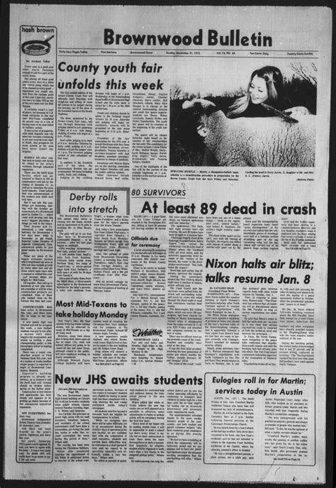 Brownwood Bulletin (Brownwood, Tex.), Vol. 72, No. 66, Ed. 1 Sunday ...
