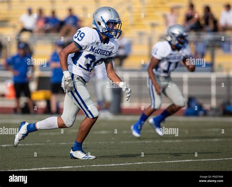 Football action with McQueen High School junior varsity at Enterprise ...