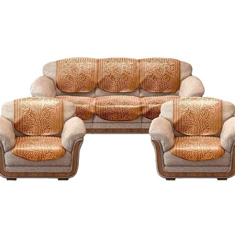 CASA-NEST Self Embossed Sofa Cover | Velvet Sofa Cover 3 Seater and 2 ...