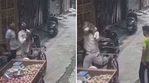 Shocking Video: Man Chokes & Pins Down Vegetable Seller As His Aide ...