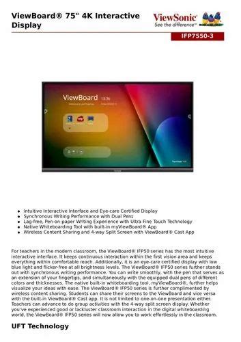 Rezultat imagine pentru ViewSonic Interactive Board