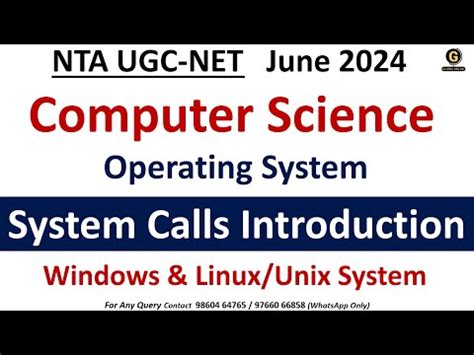 System Calls in Operating System Video Lecture - Crash Course for UGC ...