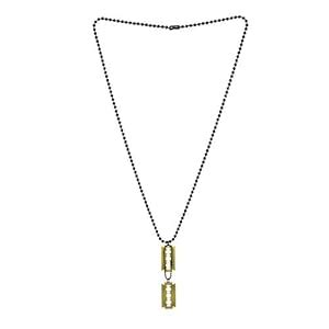 Sarah Blade Pendant Necklace/Dog Tag For Men - Gold Tone : Amazon.in ...