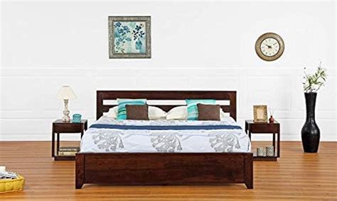 SHREE NATURAL® Solid Sheesham Wood Queen Size Bed Without Storage for ...