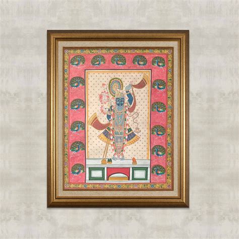 Shrinathji Shringar Pichwai 18 x 24 in | Hand-Painted Art – Artisanal India