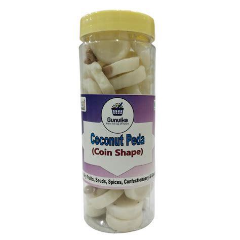 Gunvika Coconut Peda Coin Shape Soft & Chewy Toffee | Real Coconut Peda ...