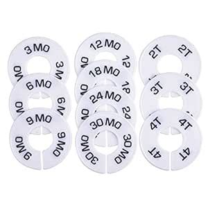 Blulu 10 Pack Clothing Rack Size Dividers Round Hangers Dividers ...