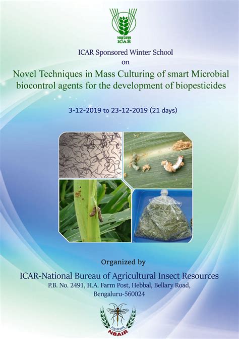 ICAR sponsored Winter School on “Novel techniques in mass culturing of ...