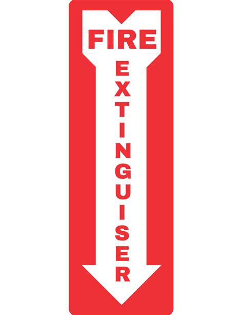 Fire Extinguisher Down Arrow Sign: Printable Templates (Free PDF Downloads)