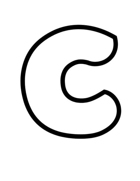 Free Printable Bubble Letter C: Bubble Alphabet Letters