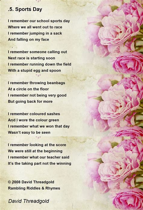 Ballad Poems About Sports