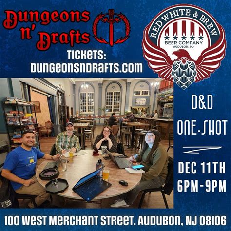 Dungeons n Drafts - All Experience Levels Welcome DnD!, 100 W Merchant ...